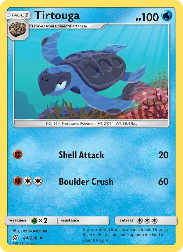Tirtouga 44/236 Unified Minds Pokémon Karte