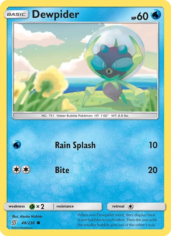 Dewpider 48/236 Unified Minds Pokémon card