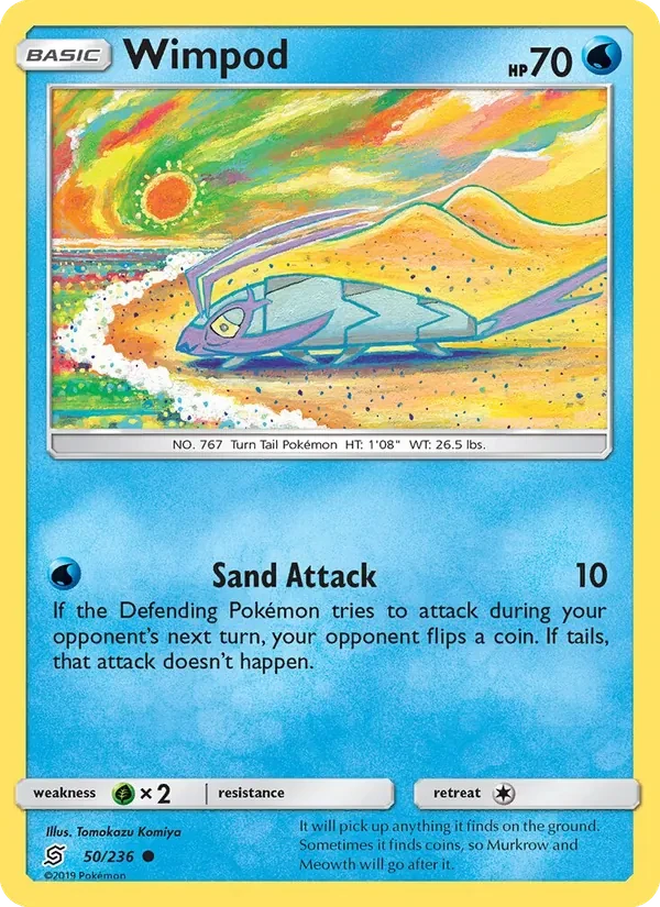Wimpod 50/236 Unified Minds Pokémon card
