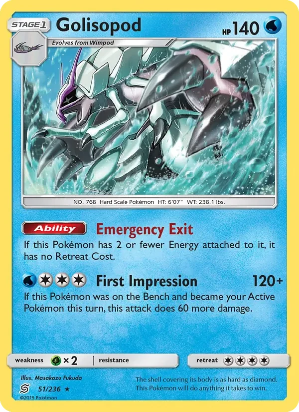 Golisopod 51/236 Unified Minds Pokémon card