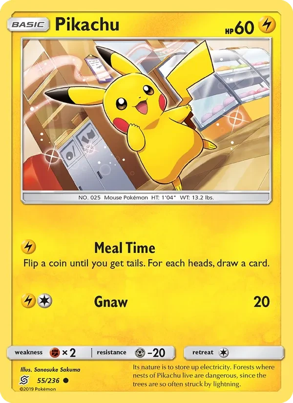 Pikachu 55/236 Unified Minds Pokémon card
