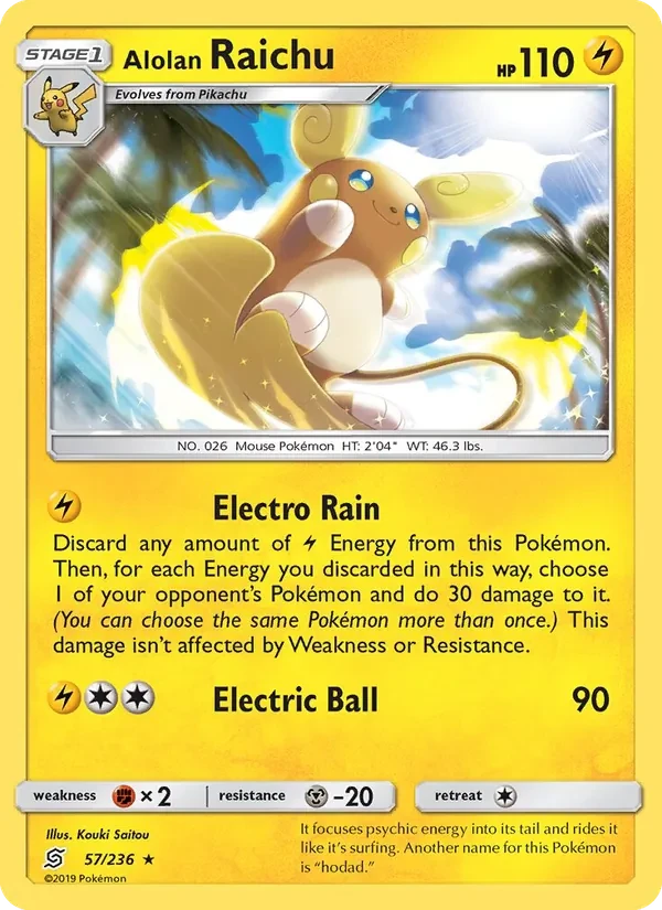Alolan Raichu 57/236 Unified Minds Pokémon card