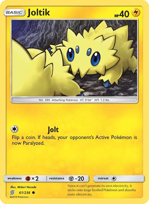 Joltik 61/236 Unified Minds Pokémon card