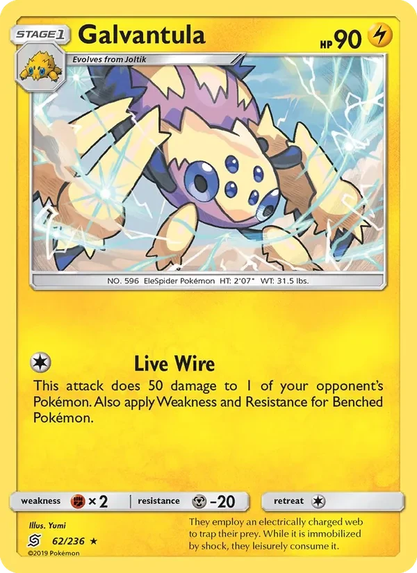 Galvantula 62/236 Unified Minds Pokémon card