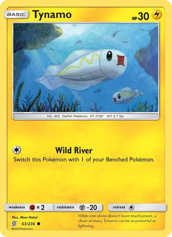 Tynamo 63/236 Unified Minds Pokémon card