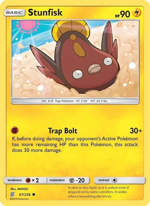 Stunfisk 67/236 Unified Minds Pokémon card