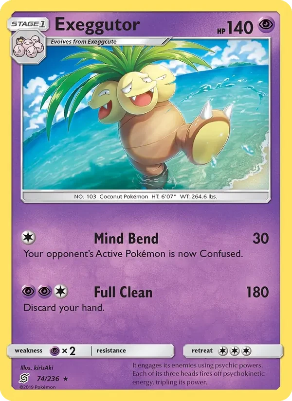 Exeggutor 74/236 Unified Minds Pokémon card