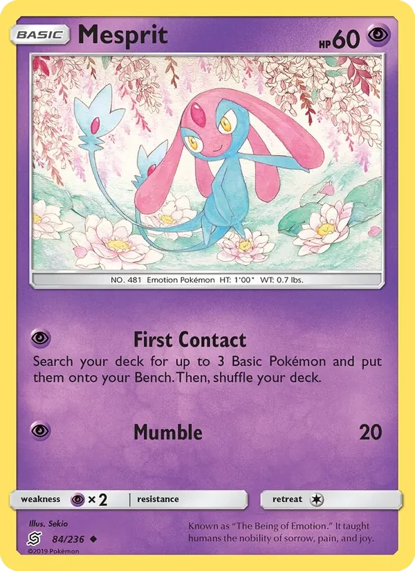 Mesprit 84/236 Unified Minds Pokémon card