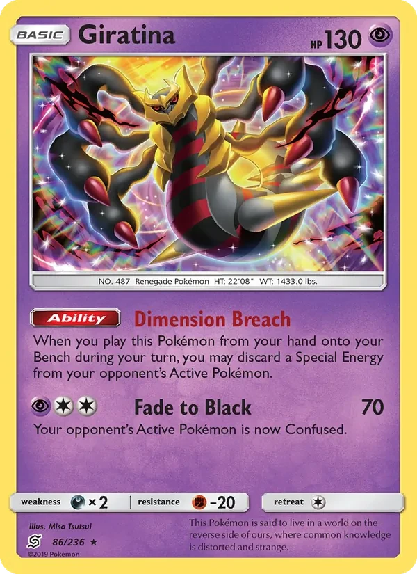 Giratina 86/236 Unified Minds Pokémon card