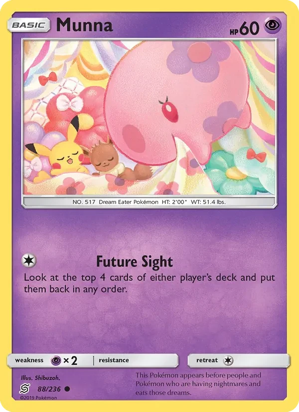 Munna 88/236 Unified Minds Pokémon card
