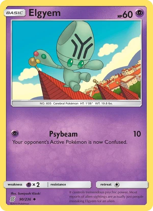 Elgyem 90/236 Unified Minds Pokémon card