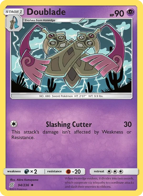 Doublade 94/236 Unified Minds Pokémon card