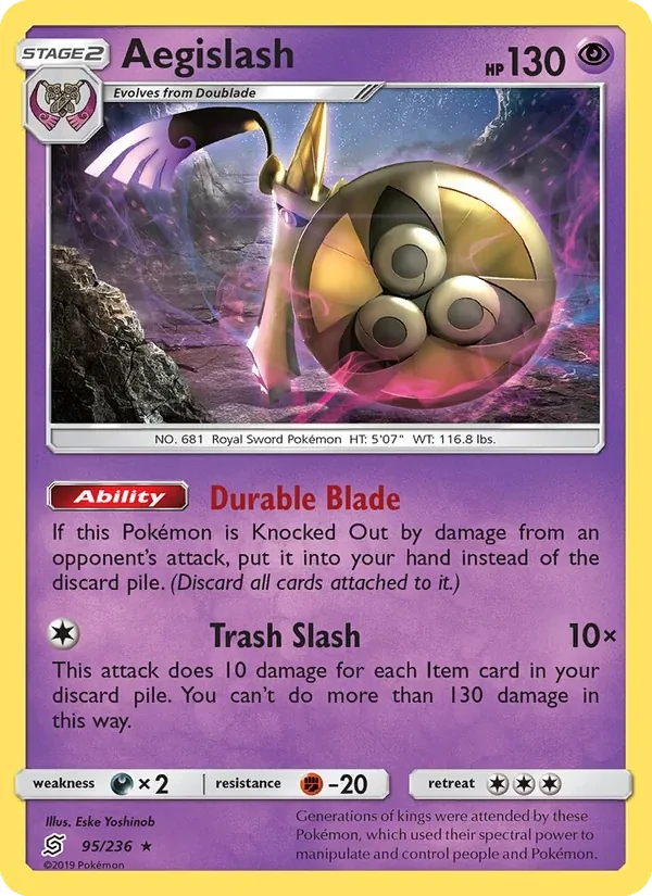 Aegislash 95/236 Unified Minds Pokémon card