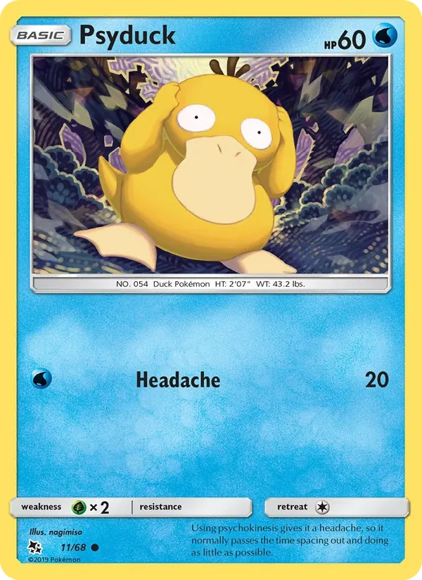 Psyduck 11/68 Hidden Fates Pokémon card