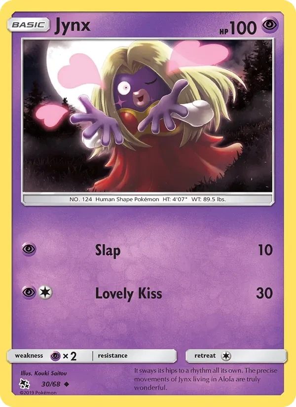 Jynx 30/68 Hidden Fates Pokémon card
