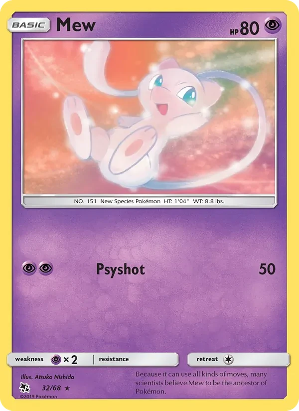 Mew 32/68 Hidden Fates Pokémon card