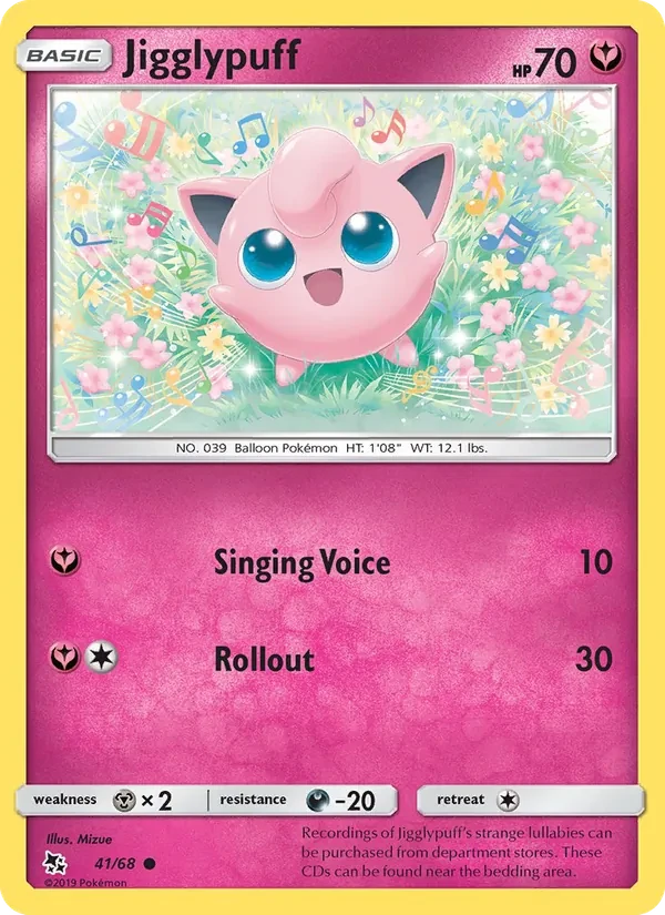 Jigglypuff 41/68 Hidden Fates Pokémon card