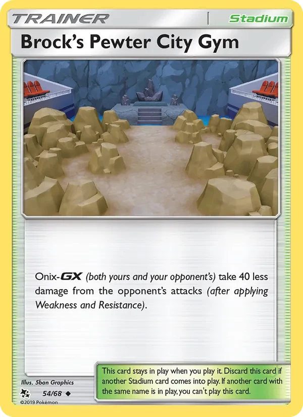 Carta Pokémon Brock’s Pewter City Gym 54/68 Hidden Fates