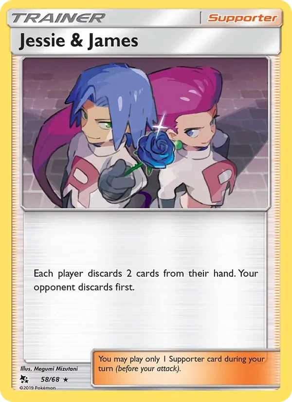 Jessie & James 58/68 Hidden Fates Pokémon card