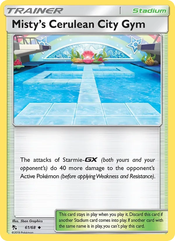 Carta Pokémon Misty’s Cerulean City Gym 61/68 Hidden Fates