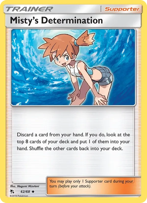 Misty’s Determination 62/68 Hidden Fates Pokémon card