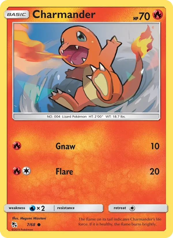 Charmander 7/68 Hidden Fates Pokémon card
