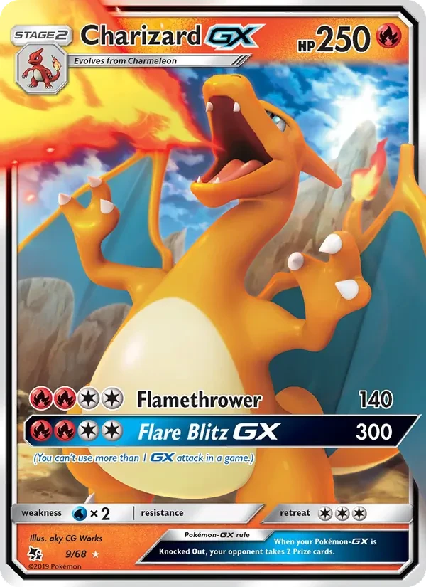 Charizard GX 9/68 Hidden Fates Pokémon card
