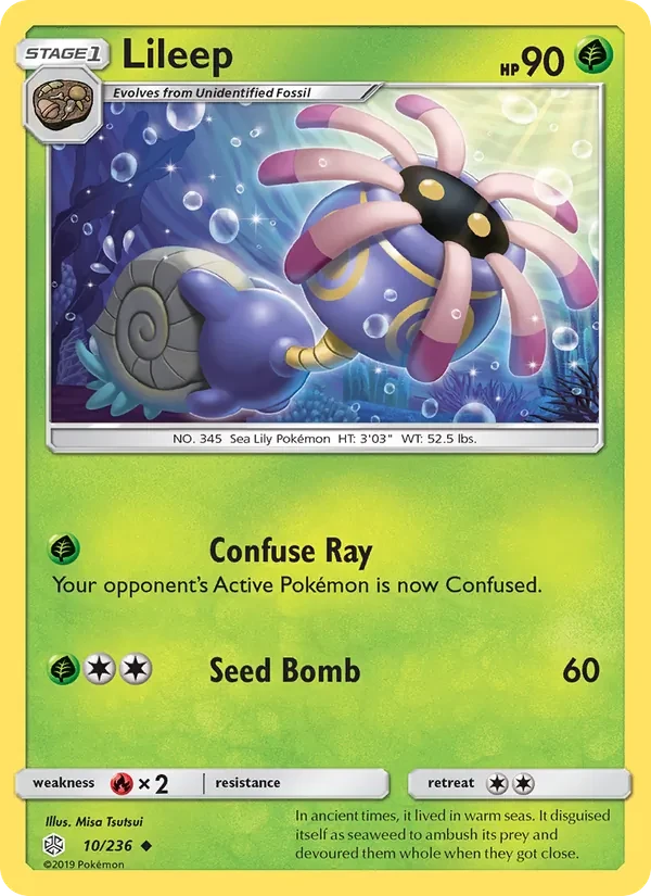 Lileep 10/236 Cosmic Eclipse Pokémon card