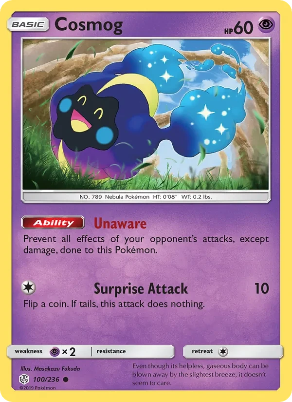 Carta Pokémon Cosmog 100/236 Cosmic Eclipse