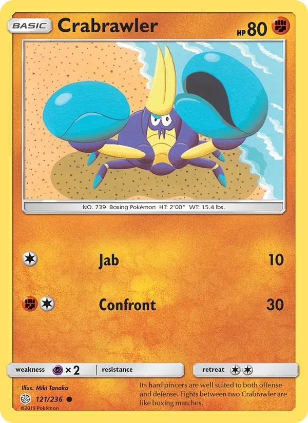 Crabrawler 121/236 Cosmic Eclipse Pokémon kaart