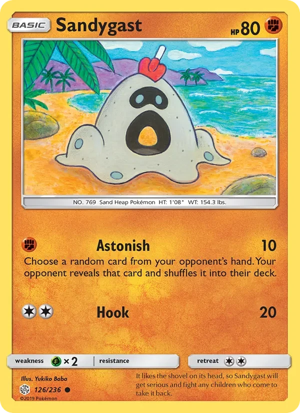 Carta Pokémon Sandygast 126/236 Cosmic Eclipse
