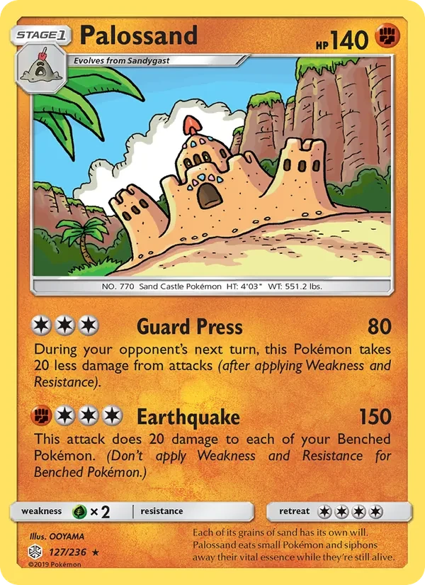 Carta Pokémon Palossand 127/236 Cosmic Eclipse