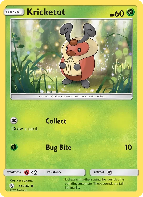 Carta Pokémon Kricketot 13/236 Cosmic Eclipse