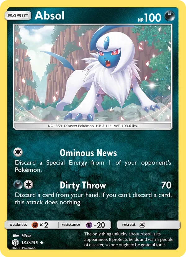 Absol 133/236 Cosmic Eclipse Pokémon Karte