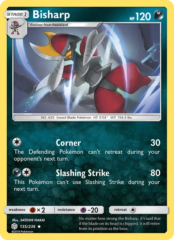 Bisharp 135/236 Cosmic Eclipse Pokémon card