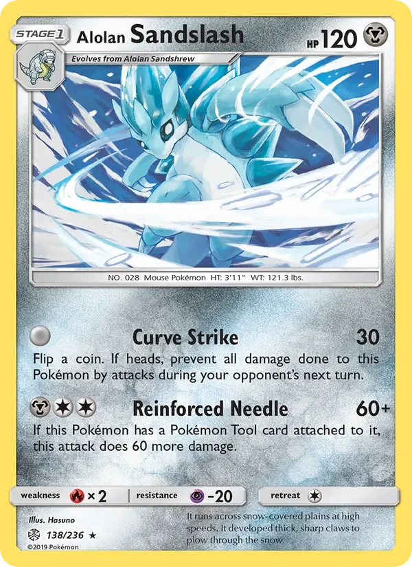 Carte Pokémon Alolan Sandslash 138/236 Cosmic Eclipse