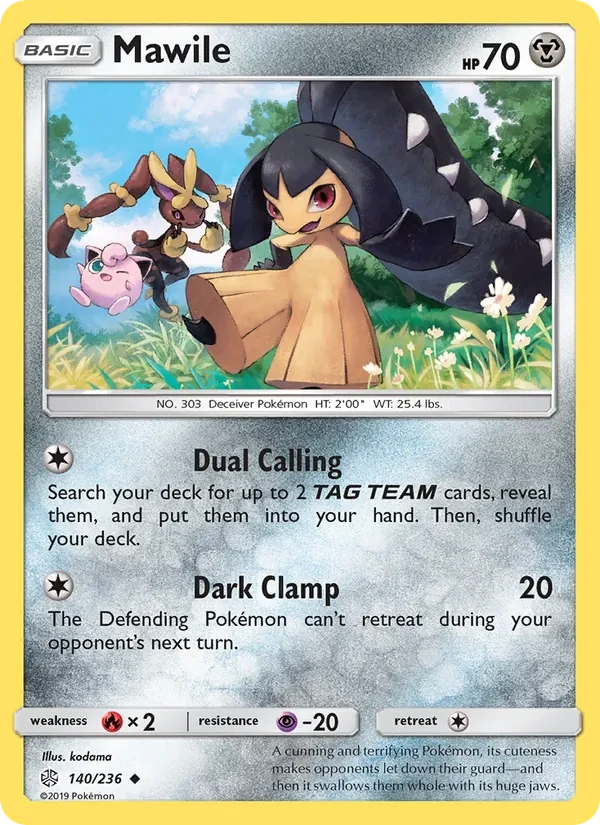 Mawile 140/236 Cosmic Eclipse Pokémon card