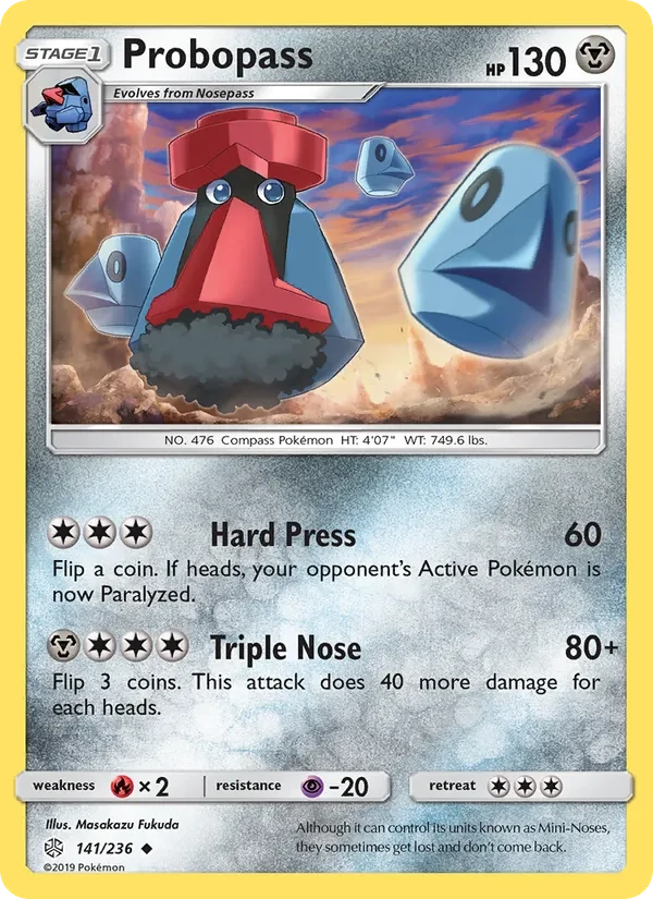 Probopass 141/236 Cosmic Eclipse Pokémon card