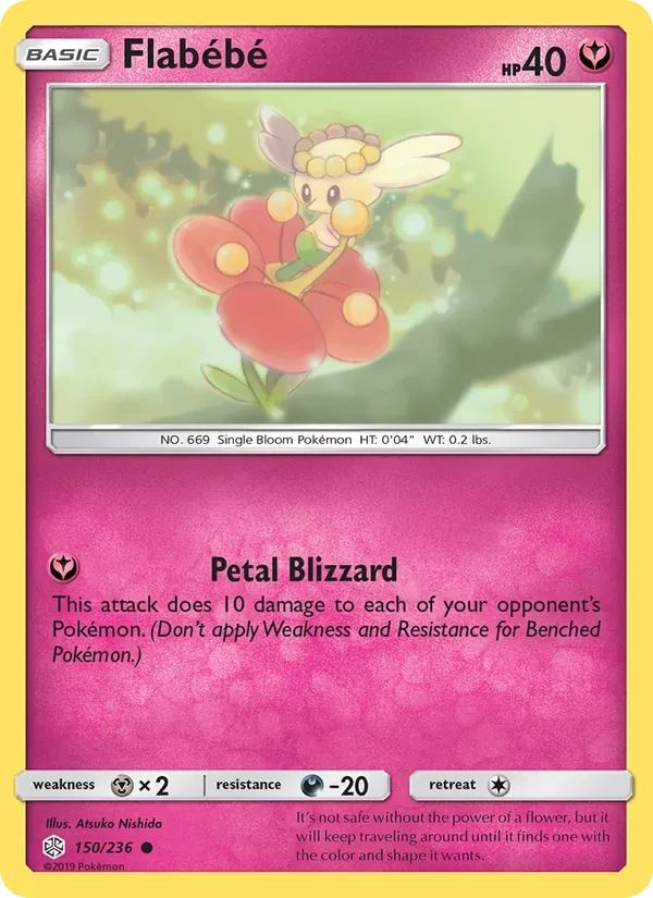 Flabébé 150/236 Cosmic Eclipse Pokémon card