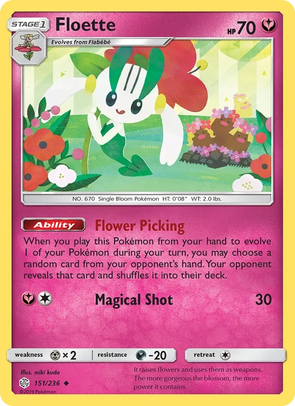 Carte Pokémon Floette 151/236 Cosmic Eclipse