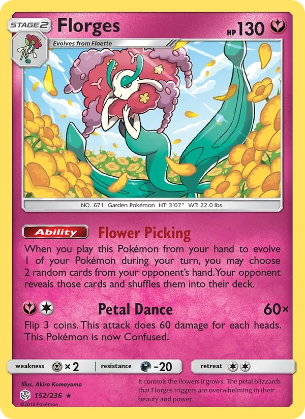 Florges 152/236 Cosmic Eclipse Pokémon card