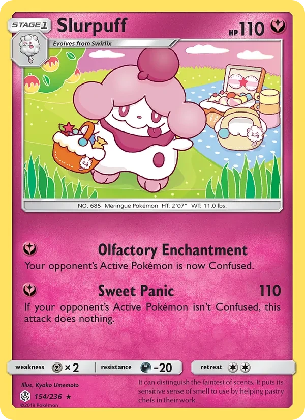 Slurpuff 154/236 Cosmic Eclipse Pokémon card