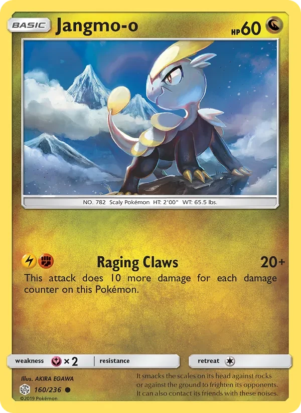 Jangmo-o 160/236 Cosmic Eclipse Pokémon card