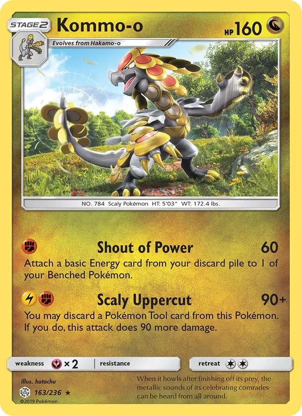 Kommo-o 163/236 Cosmic Eclipse Pokémon card