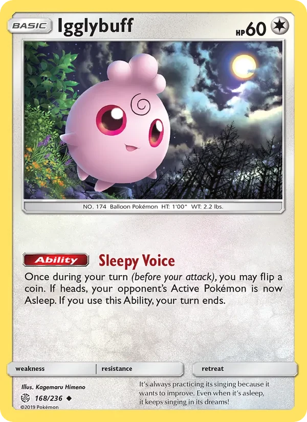 Igglybuff 168/236 Cosmic Eclipse Pokémon Karte