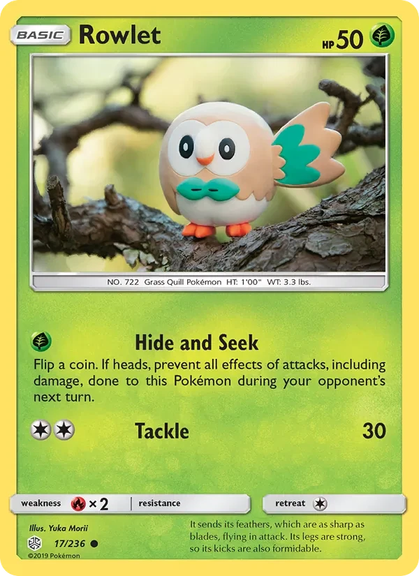 Carte Pokémon Rowlet 17/236 Cosmic Eclipse