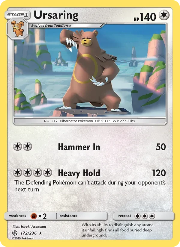 Ursaring 172/236 Cosmic Eclipse Pokémon kaart