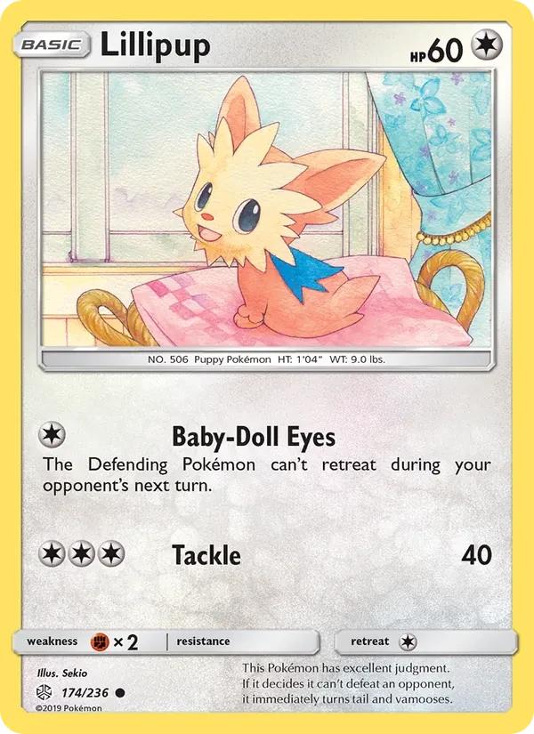 Lillipup 174/236 Cosmic Eclipse Pokémon Karte