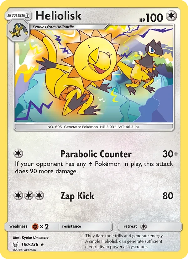 Heliolisk 180/236 Cosmic Eclipse Pokémon Karte