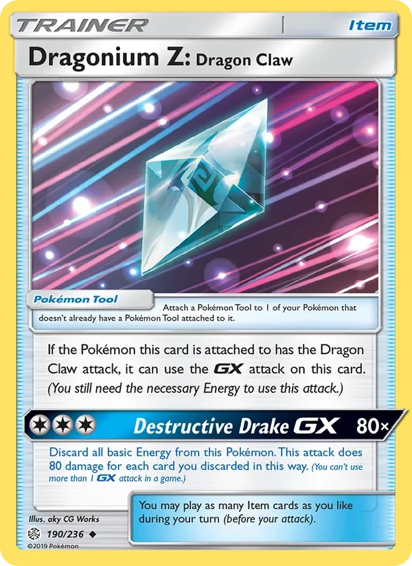 Dragonium Z: Dragon Claw 190/236 Cosmic Eclipse Pokémon card